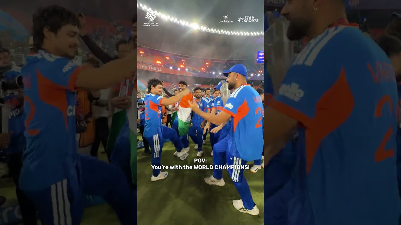 The ICC Men's #T20WorldCup 2026 Champions, everyone! | #INDvNZ #TeamIndia