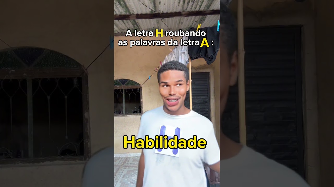 A letra H roubando as palavras da letra A: kakakakak #shorts