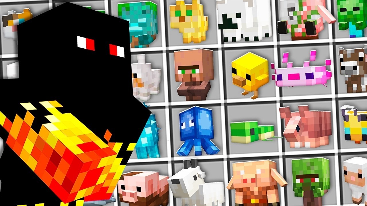 Fiz um zoológico de mobs bebê!