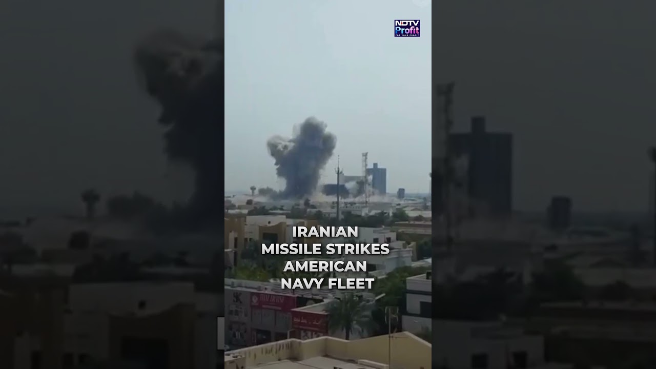 Viral Video Shows The Exact Moment Iranian Strikes Hit US Base In Bahrain| NDTV Profit
