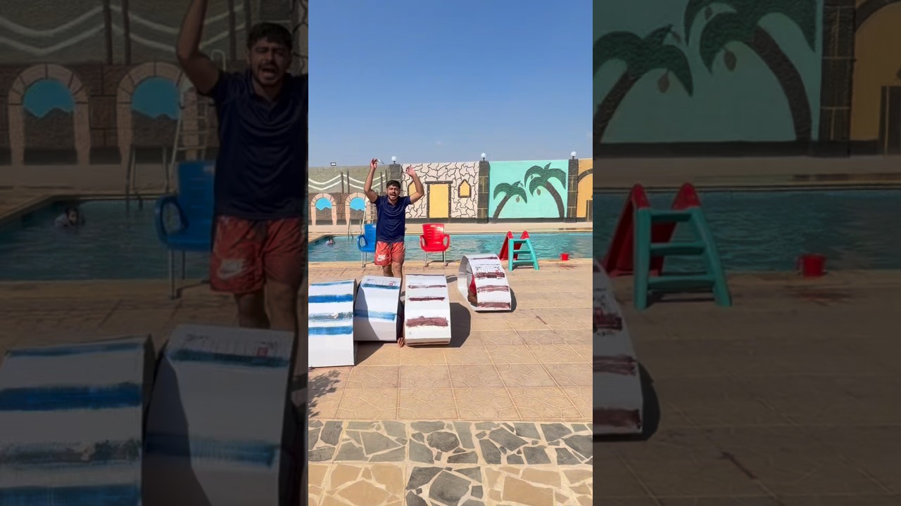 افشل فريق في ‏مسبح 🏊￼😂)نزار الحموي #shorts
