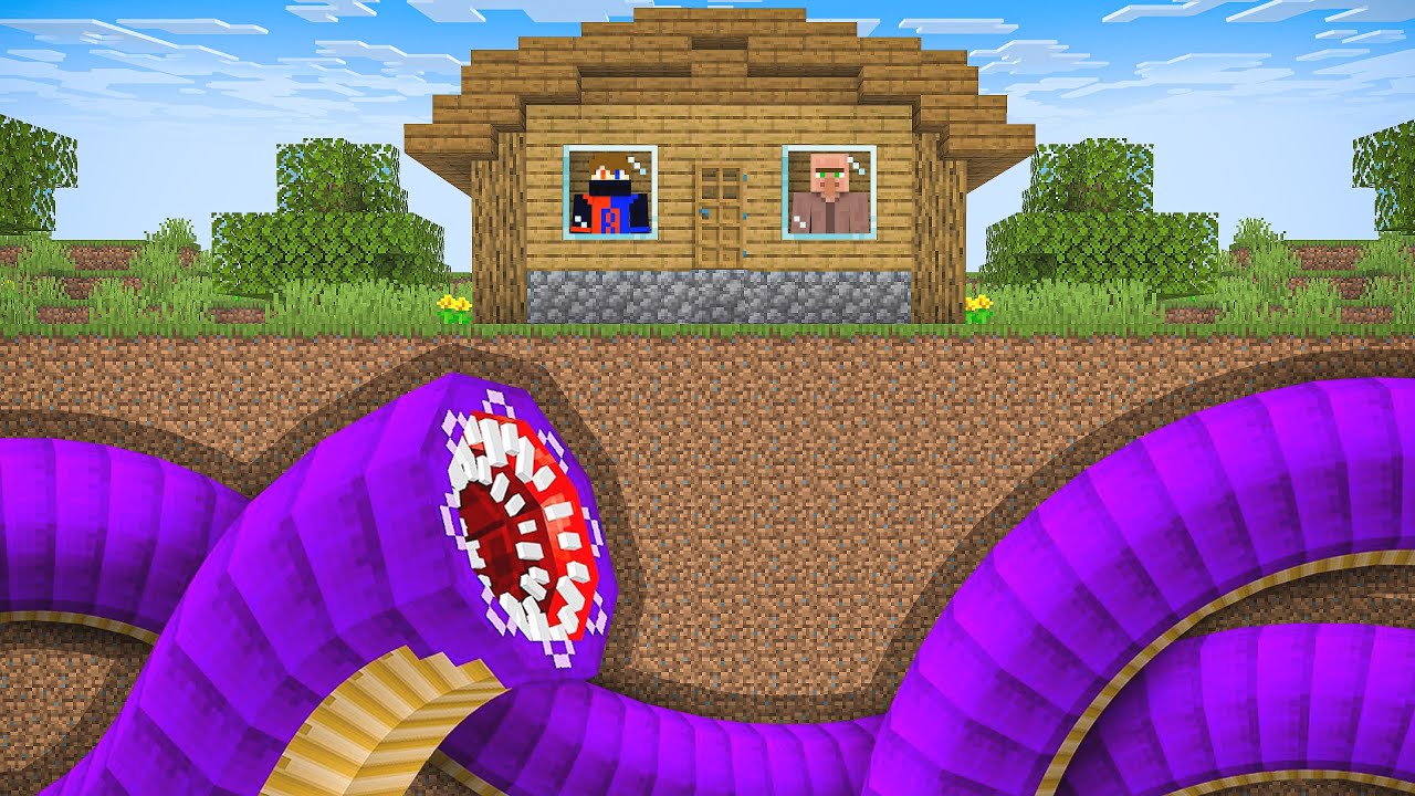 I Trolled My Friend with Working House Eater Worm in Minecraft