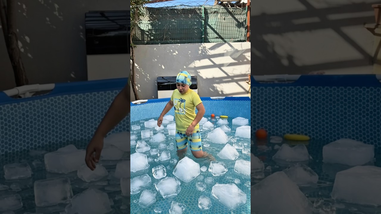 Havuza buz attım #sorts #shortsvideo #global #youtubeshorts