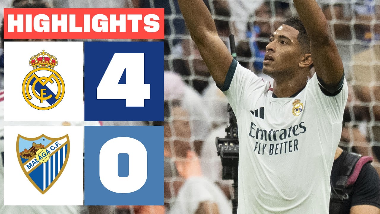 REAL MADRID 4 - 0 MÁLAGA CF | RESUMEN LALIGA EA SPORTS