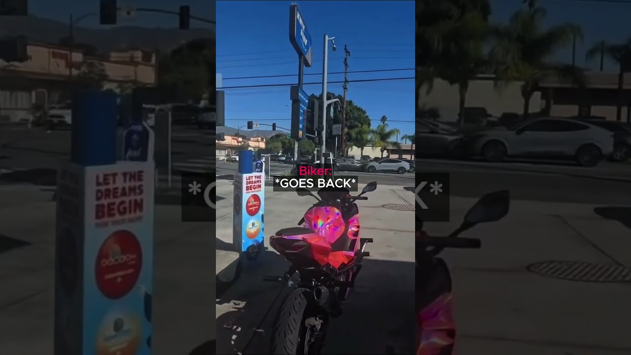 Biker Rushes To Help!