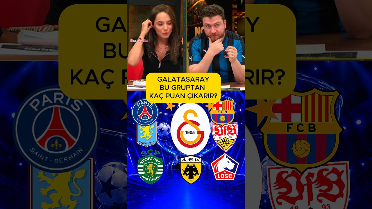 Galatasaray Şampiyonlar Ligi'nde Toplamda Kaç Puan Çıkarır! Barcelona, Paris, AEK...  #procellim