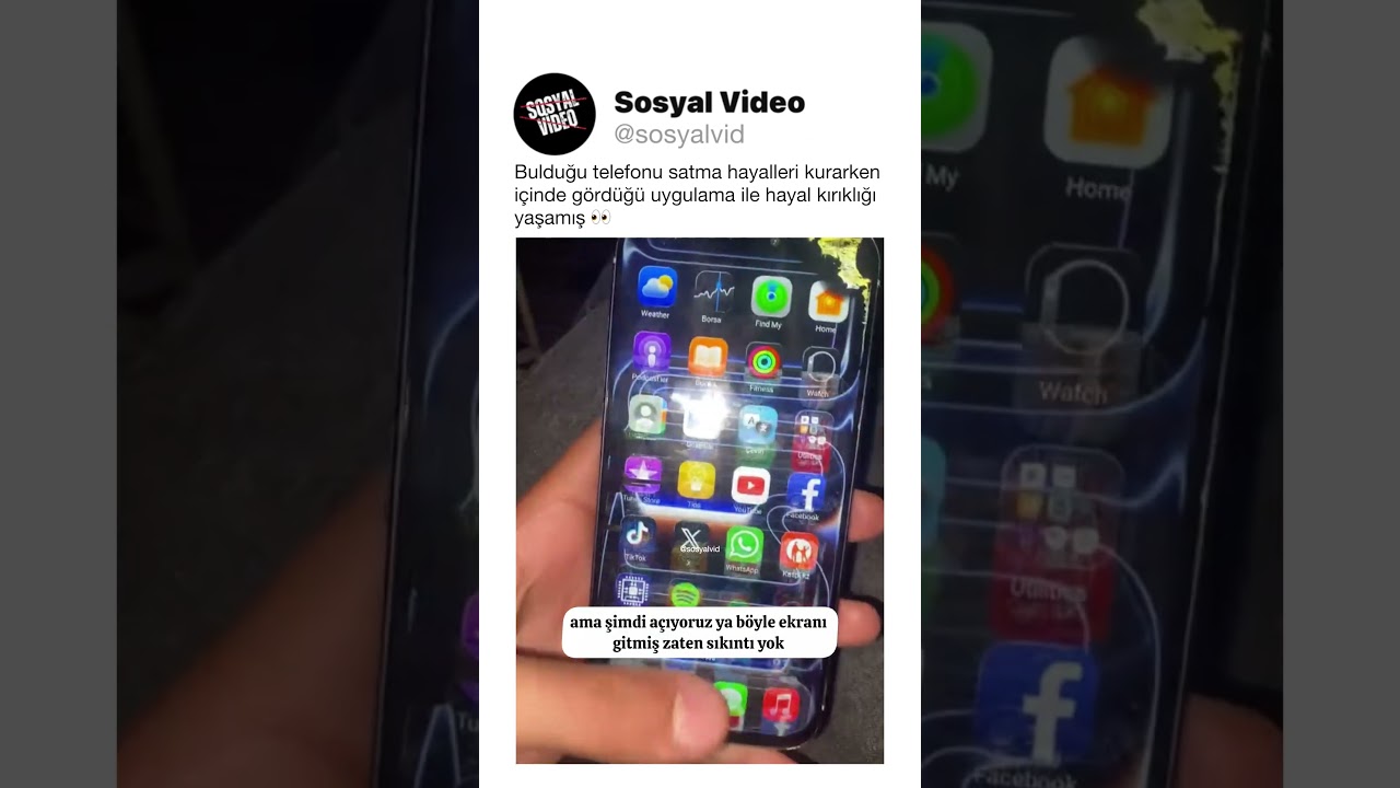 Bulduğu telefonu satma hayalleri kurarken içinde gördüğü uygulama ile hayal kırıklığı yaşamış 👀