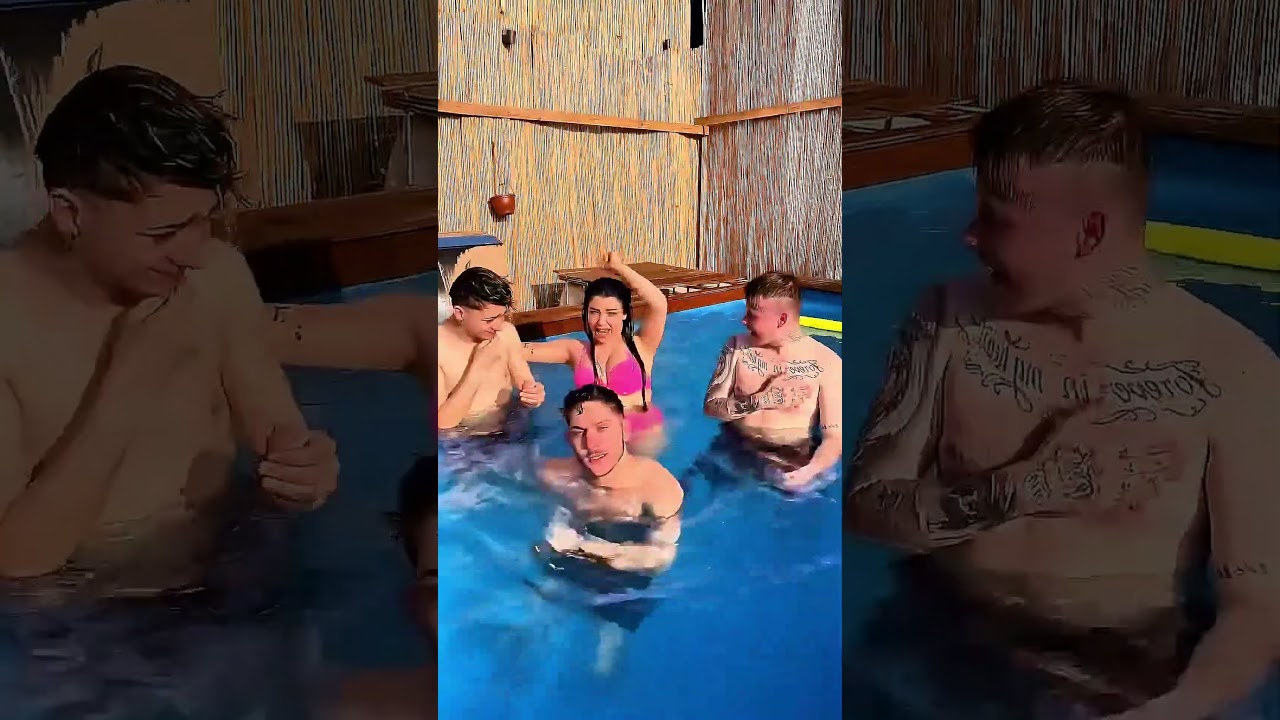 Yeni Efsane Büyük Soru Cevap Videosu! Alex Gözde Akgün ve Kombo Ekibi Havuzda Tiktok Videosu #shorts