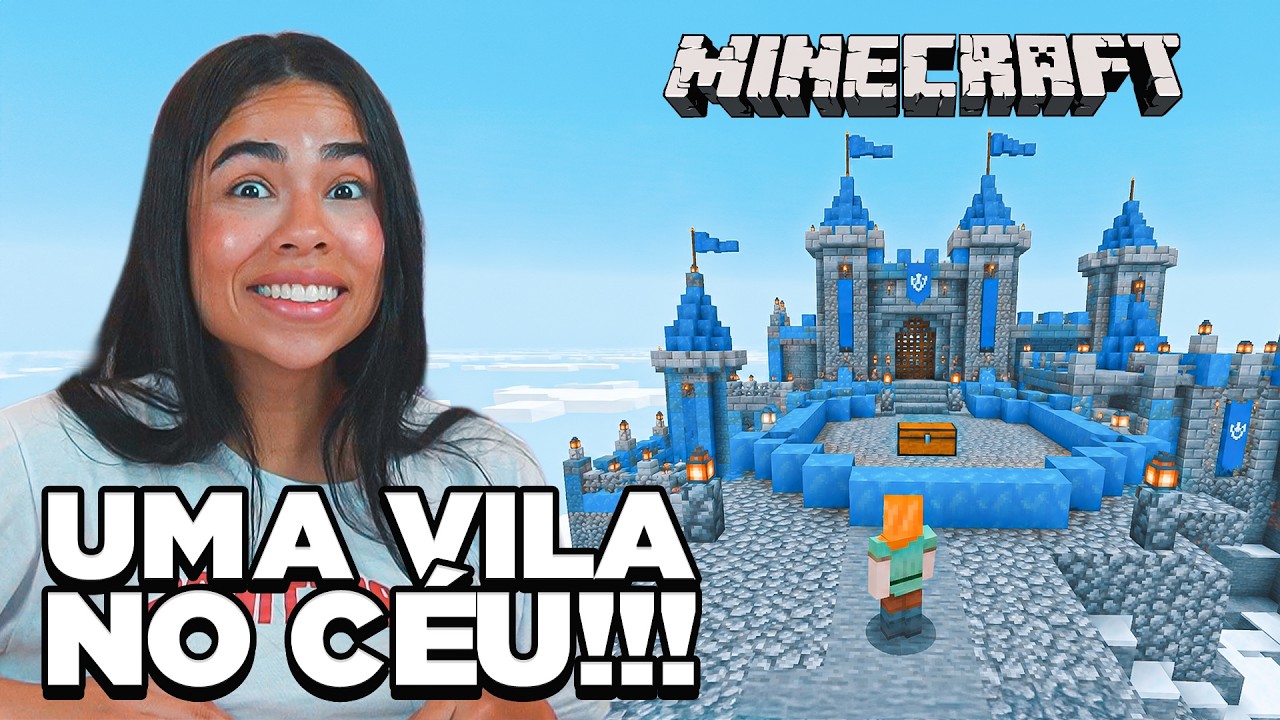 CONSTRUINDO UM CASTELO NA NEVE NO MINECRAFT