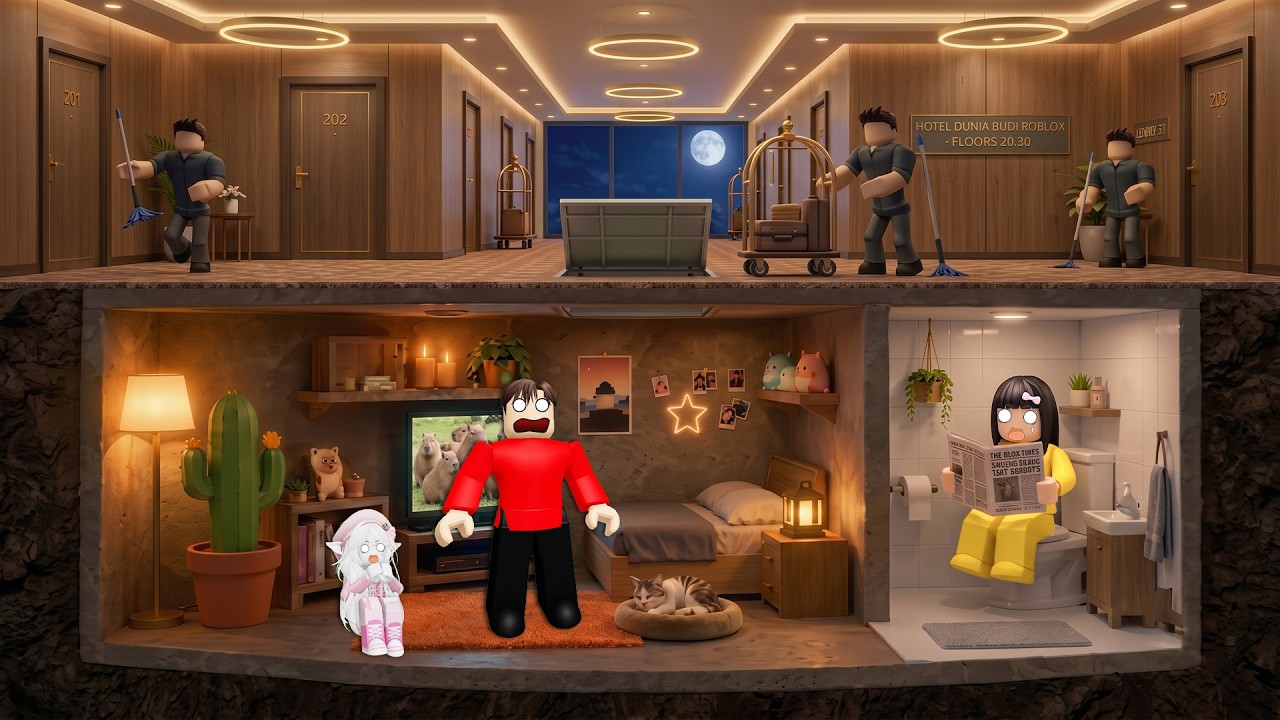 Yuta Mio Bangun Hotel Paling Aman Untuk Bertahan Dari Anomali Penjaga Hotel! | ROBLOX