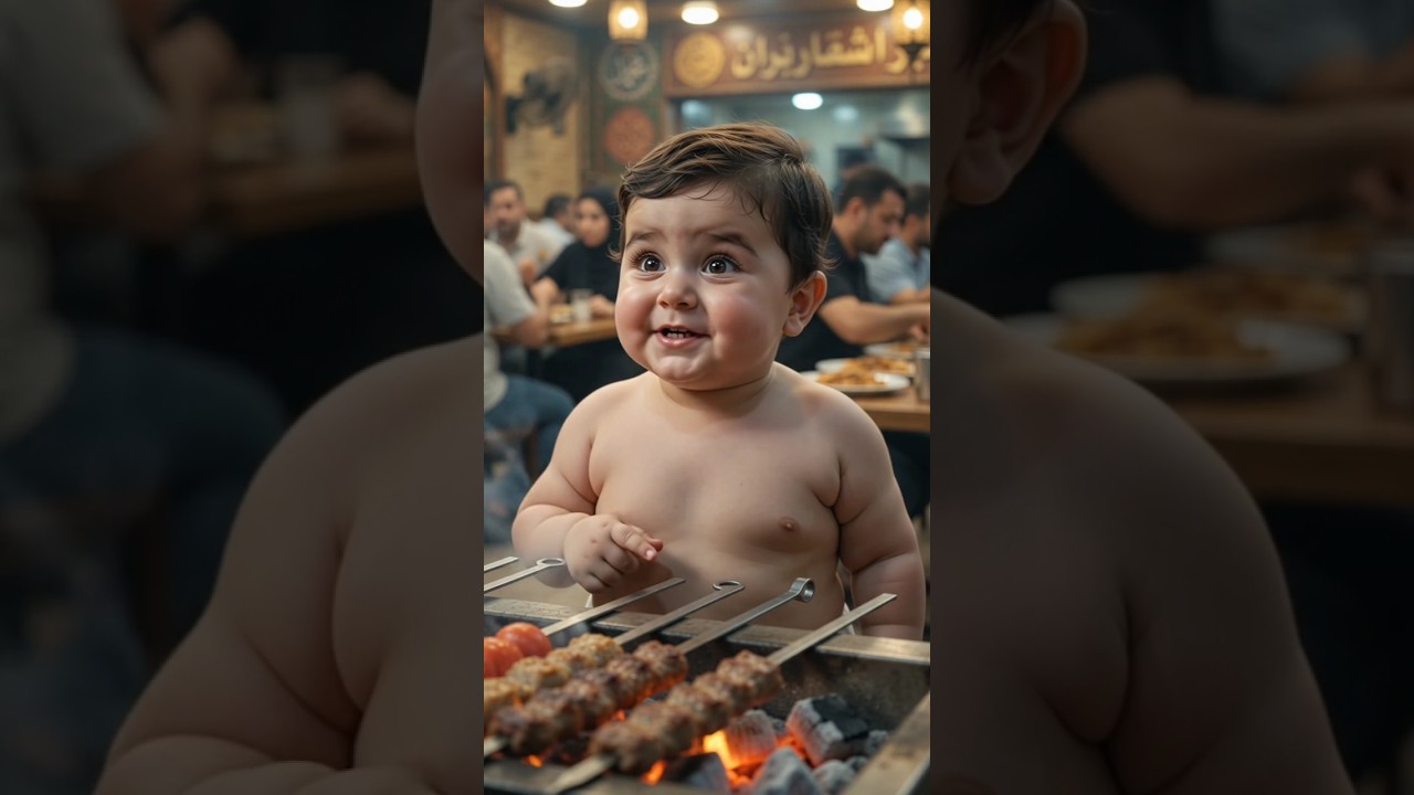 🥩😂 الطفل الجوعان يطلب صحن كباب كبير! | Iraqi Baby Comedy #Shorts#unfrezzmyaccount #1millionviews