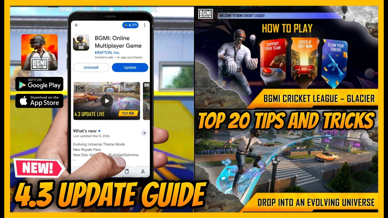 🔥BGMI 4.3 Update | Top 20 Tips & Tricks | Complete 4.3 Update Guide and New Features