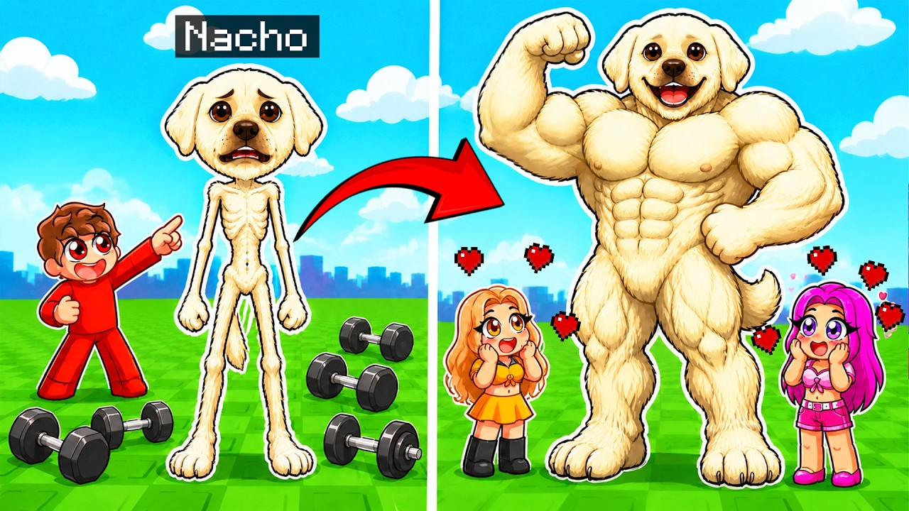 Pasé de PERRO FLACO a PERRO MAMADÍSIMO para Impresionar a Mis Amigos en Roblox