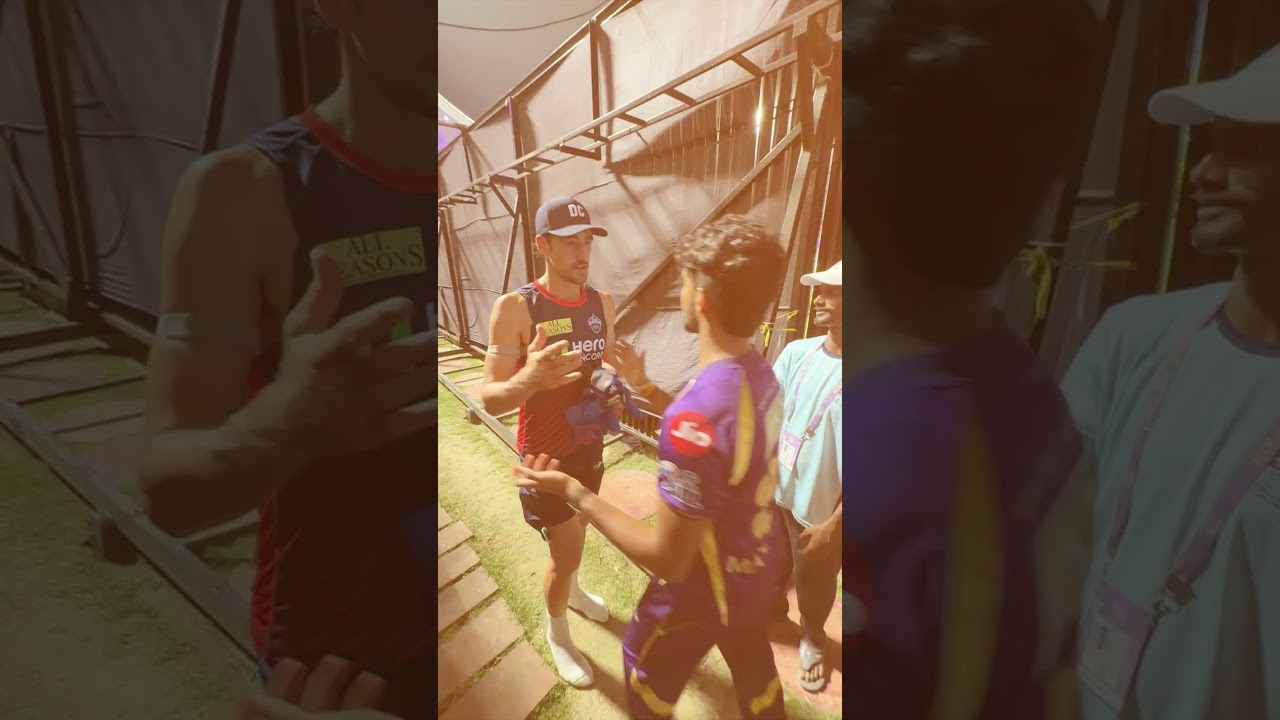 Mitchell Starc gives his signed Jersey to Matheesha Pathirana | KKR vs DC | TATA IPL 2026