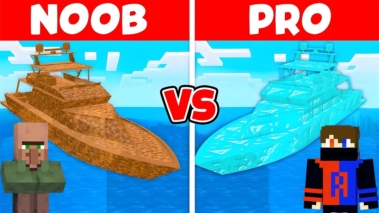 Noob vs Pro : Safest SHIP BATTLE Build Challange