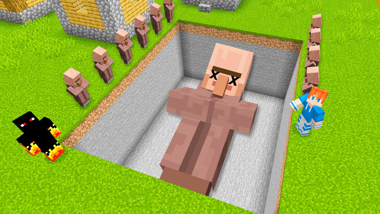 ENCONTREI VILLAGER ENTERRADO NO BURACO