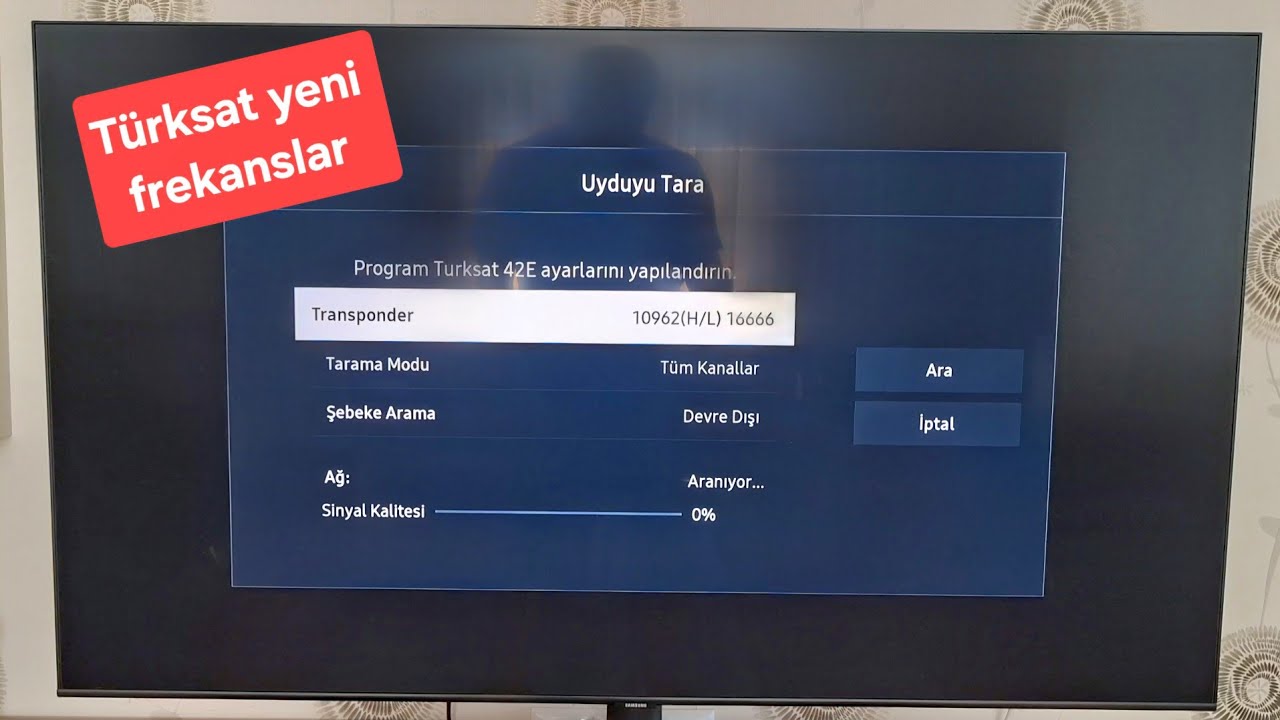 SAMSUNG TV Kanal  Ayarlama | 16 Ağustos 2026 Türksat Yeni Frekans Yükleme 