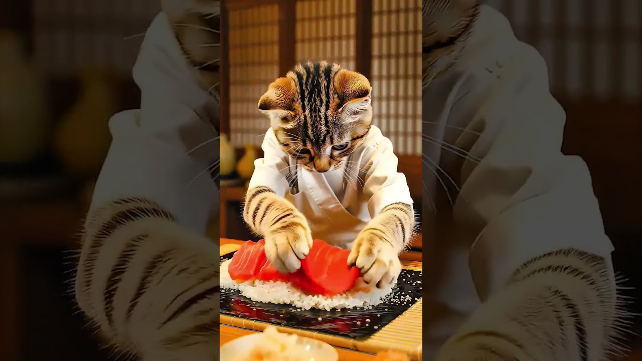 القط😼 مياو بيشتغل علشان يجيب التليفون الجديد😲🐈 والنهاية غير متوقعة😱 #shorts #cat #funny #aiart #ai