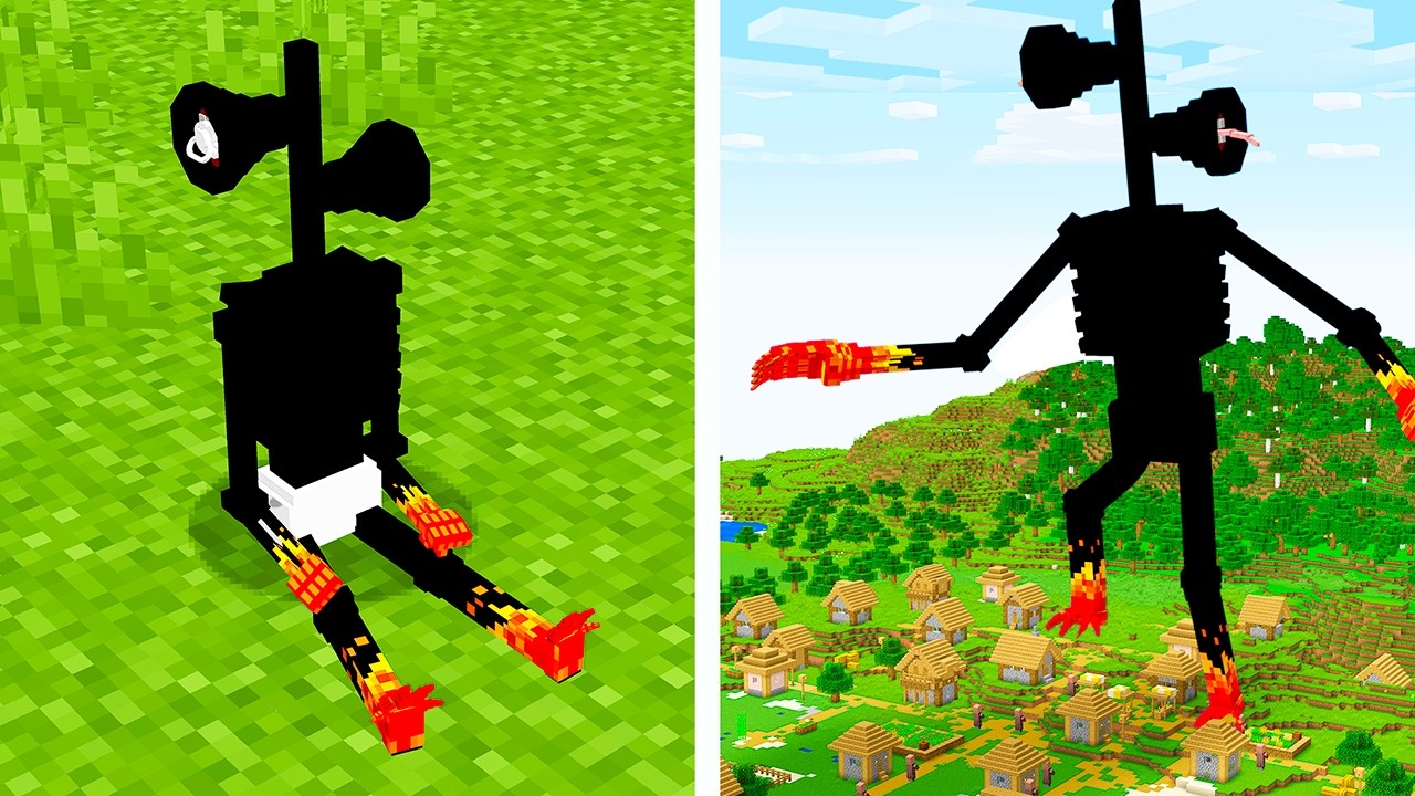 Sobrevivi 100 DIAS como SIREN HEAD no Minecraft