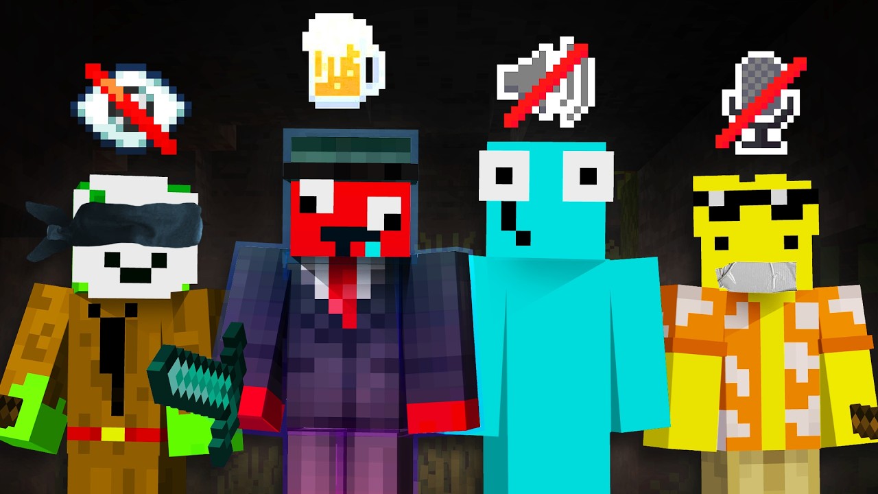BÊBADO, CEGO, SURDO, E MUDO no MINECRAFT
