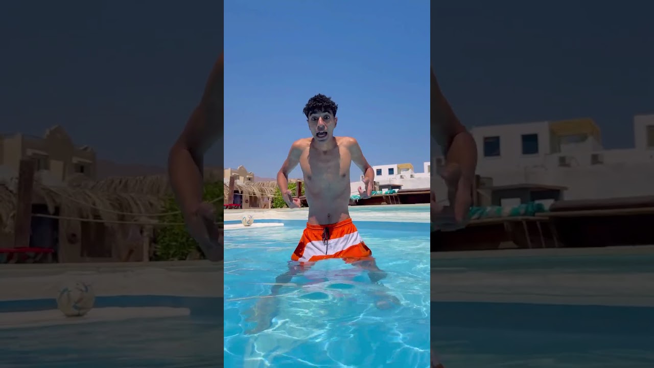 تعليم السباحه 😂🏊‍♂️