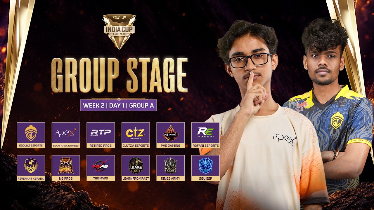🔴 [HINDI] TEZ FFMIC 2026 Fall | GROUP STAGE - WEEK 2 | DAY 1 | GROUP A
