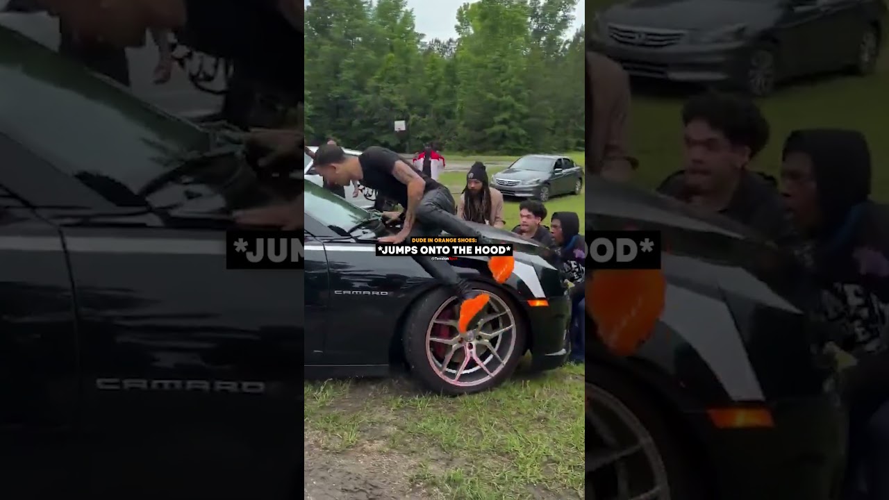 Everyone Teams Up to Get a Stuck Camaro Moving Again…