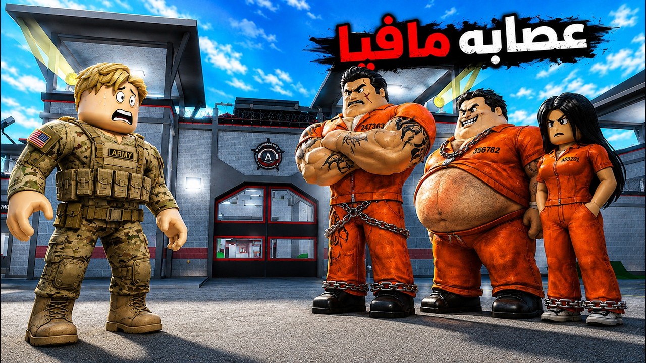 فيلم روبلوكس : عسكرى غلبان 👮‍♂️ بيقع مع اخطر عصابه مافيا 😱ولكن العصابه بتقع مع سباعى..!☠️🤫
