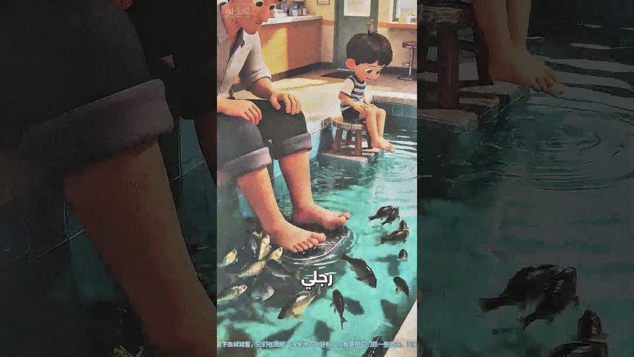 شاهدوا سبب إدخالي رجلي في الماء ❤️