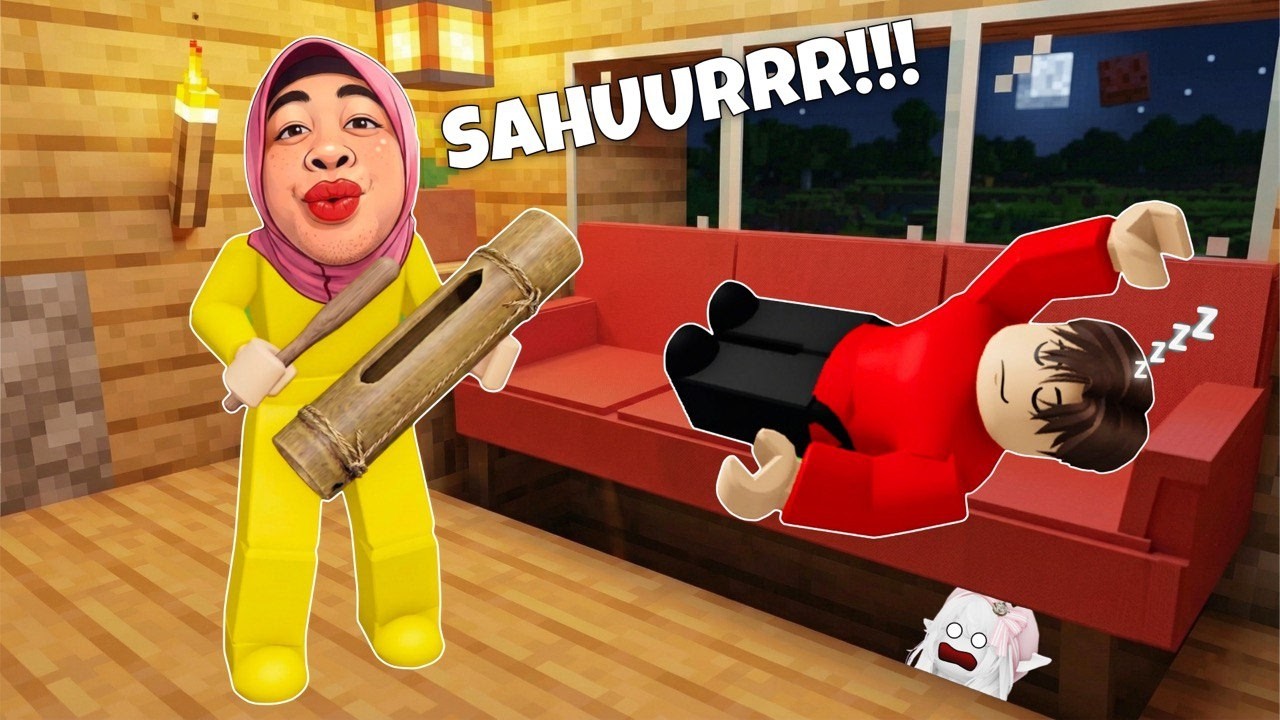 Yuta Mio Dan Baby Celine Panik Ketakutan Dibangunin Sahur Mimi Peri | ROBLOX