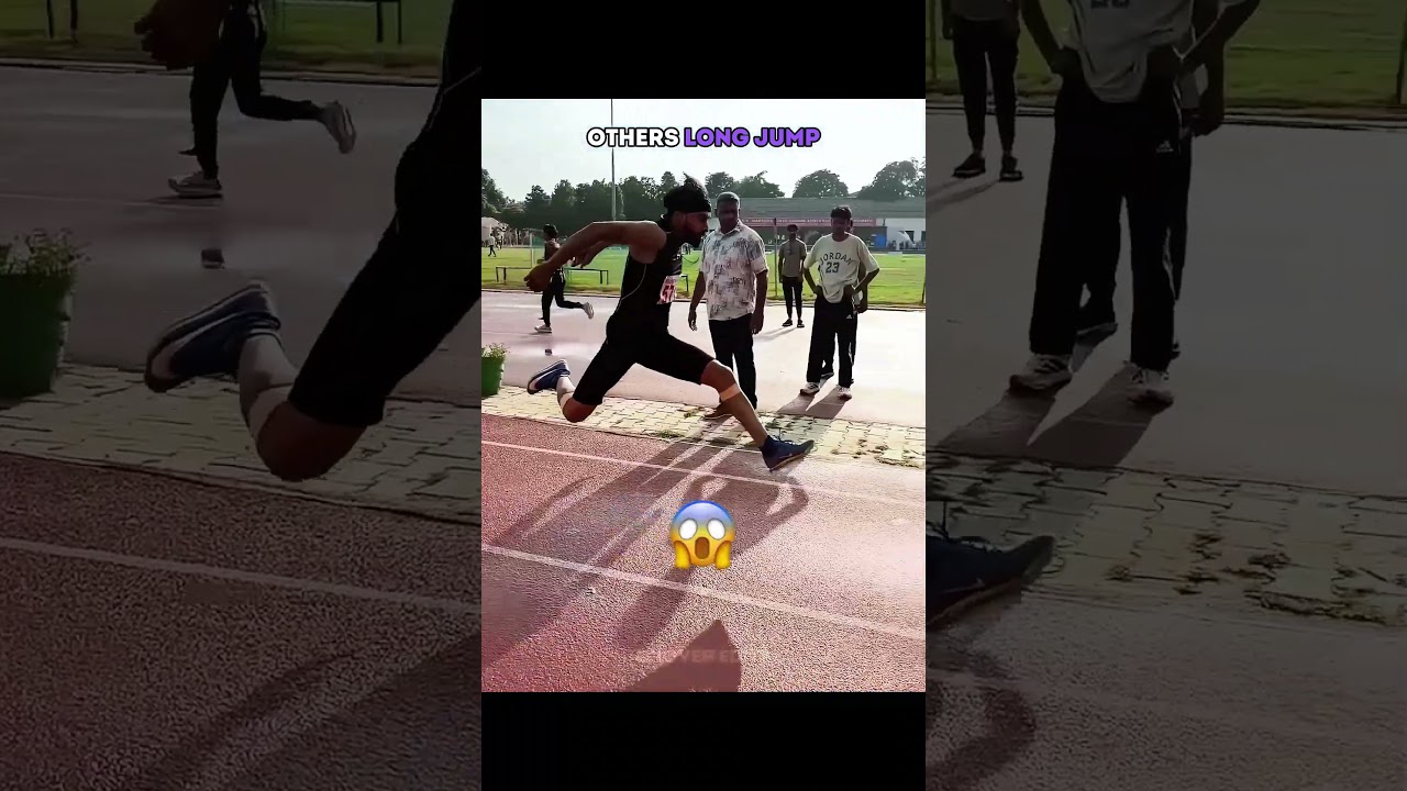 Others Long Jump VS This Guy ☠️ | #shorts