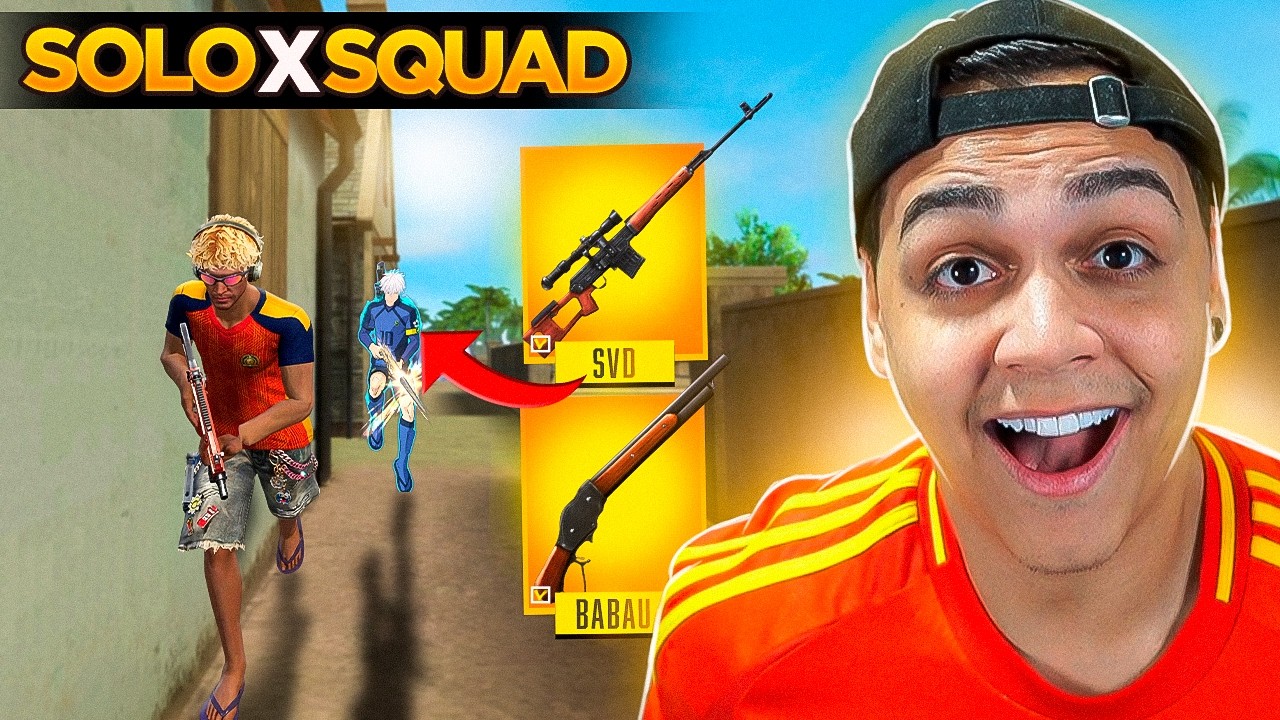 A CADA KILL UMA ARMA DIFERENTE COM O LAMINE YAMAL NO SOLO VS SQUAD!! FREE FIRE