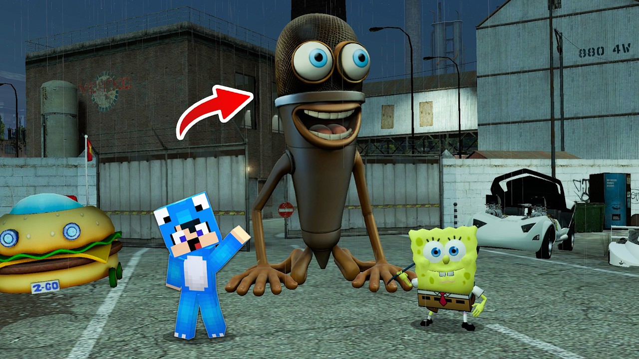 ديفور و صديقي سبونج بوب ذهبنا في سيارة سلطع برجر ولقينا تشيك تيشك ساتود 🎤😱