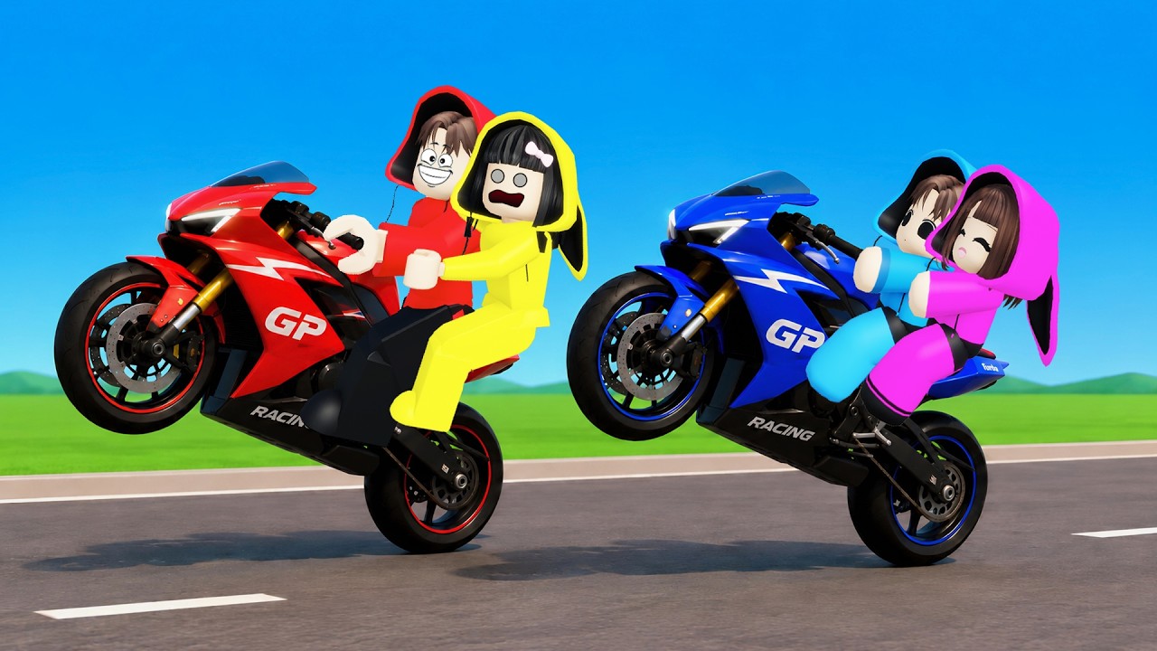 Yuta Mio Balapan Motor Drag GP Vs Popo Dan Mimi || ROBLOX