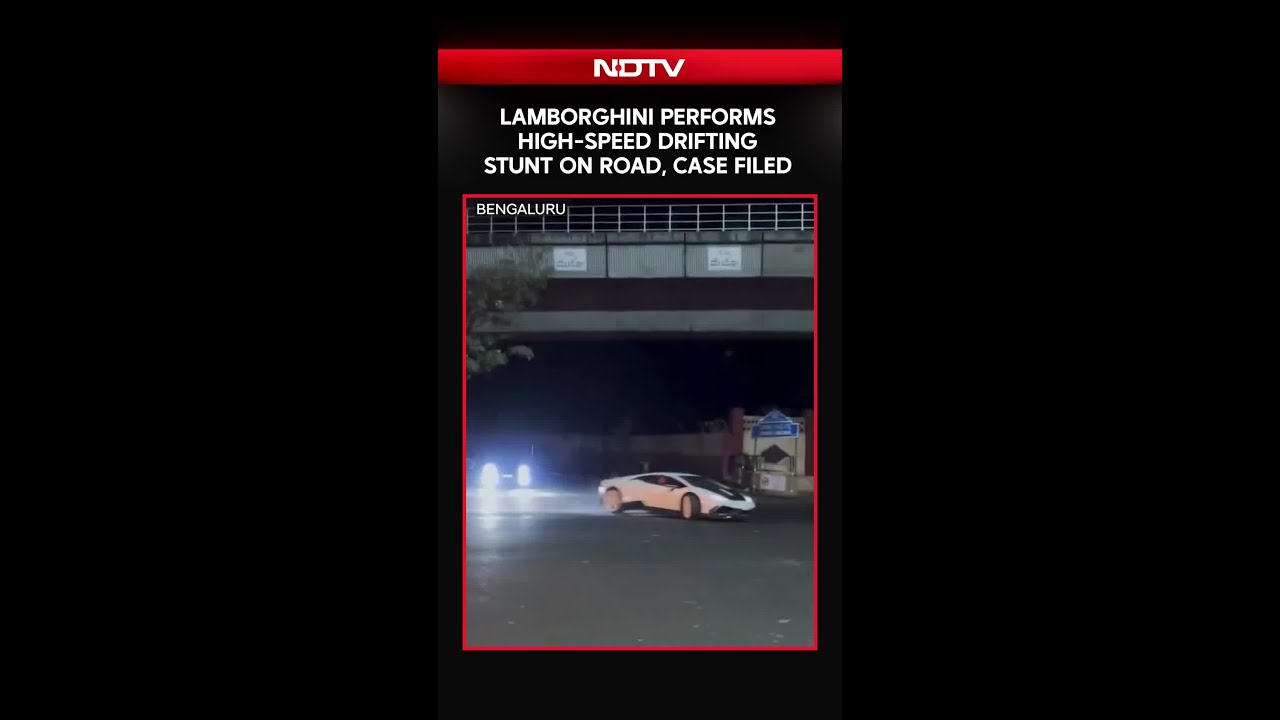 Viral Video | Lamborghini Performs High-Speed Drifting Stunt On Bengaluru Road, Case Filed