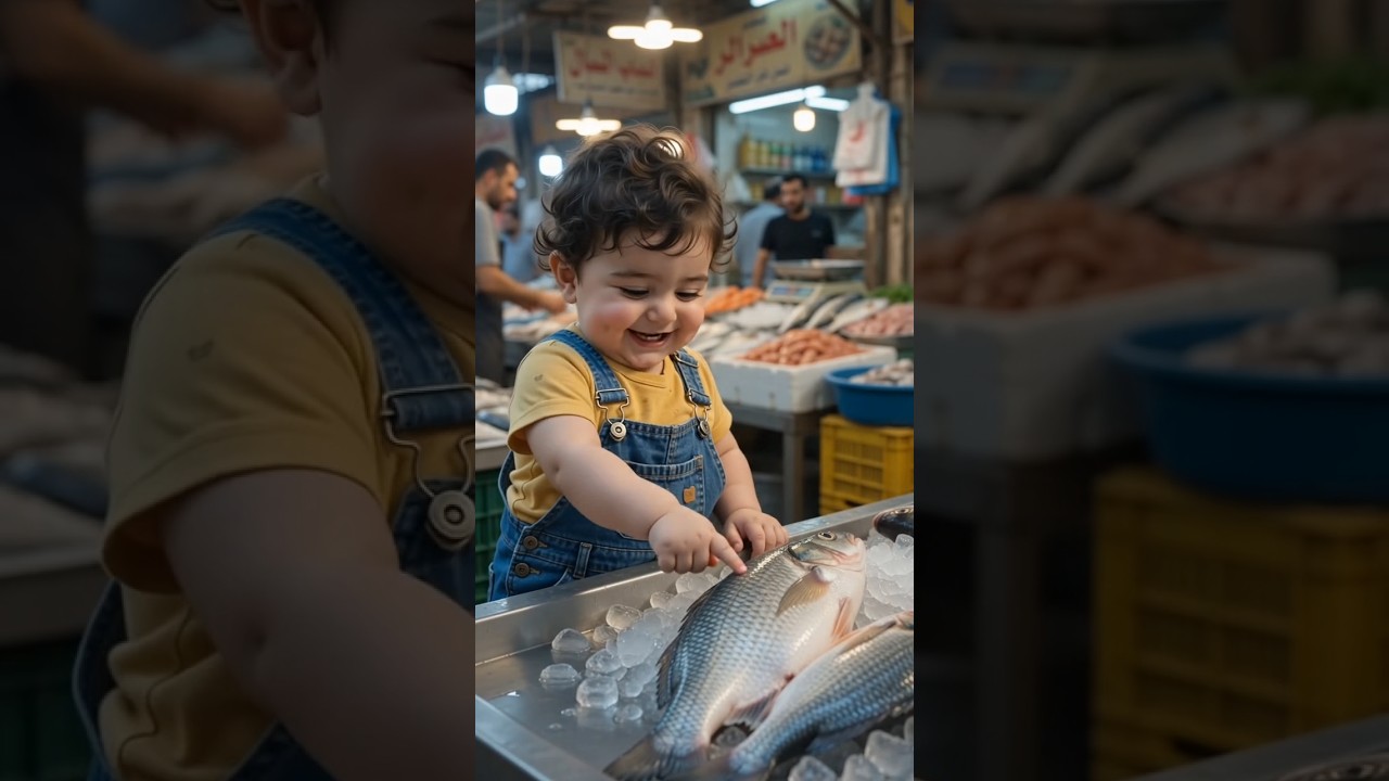 🐠 الطفل يريد السمچ يسبح بالسيارة! 😂 #babyshorts #iraq #unfrezzmyaccount