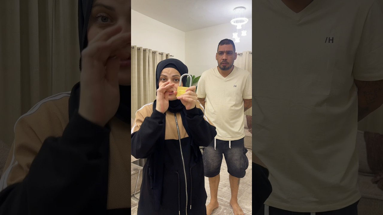 تحدي فتح القفل بدون مفتاح😂😂 ام سيف ونانو