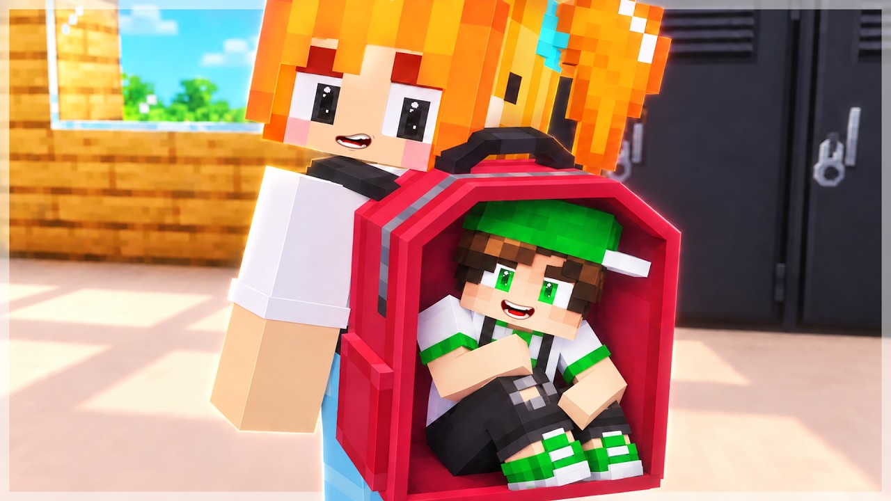 GİZLİCE MİNE’NİN OKUL ÇANTASINDA YAŞADIM! - Minecraft