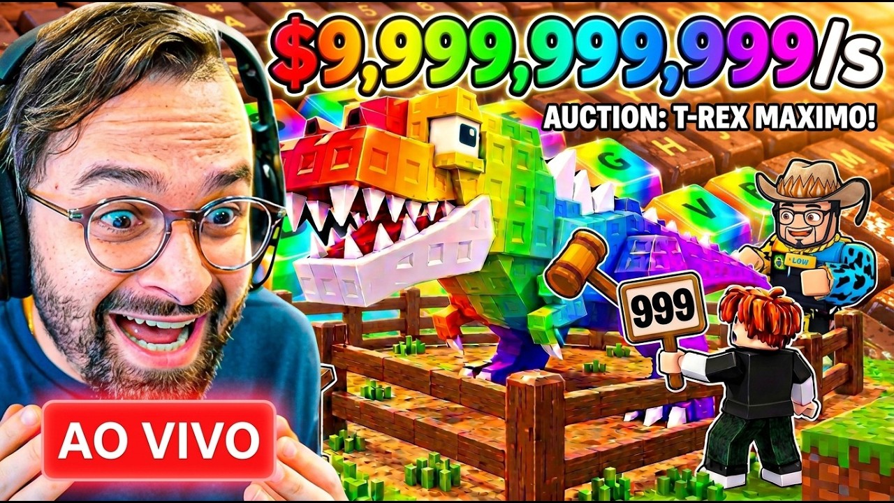 CRIEI UM JOGO NA ROBLOX AO VIVO LANÇAMENTO COMPRE UM PET