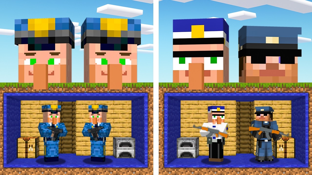 Police Security Base Battle in Minecraft..