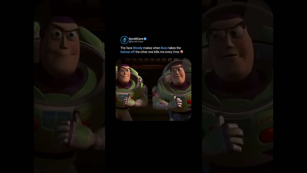 Woody's reaction to the second Buzz 😂