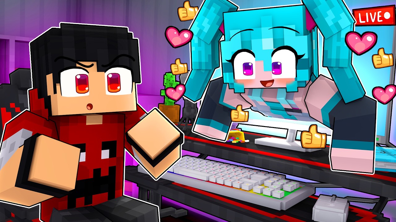 A STREAMER está APAIXONADA POR MIM no Minecraft