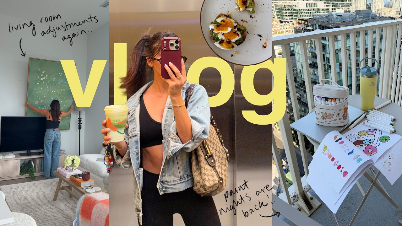 VLOG: spa date with mom, rearranging my living room (again) & my painting era is back!
