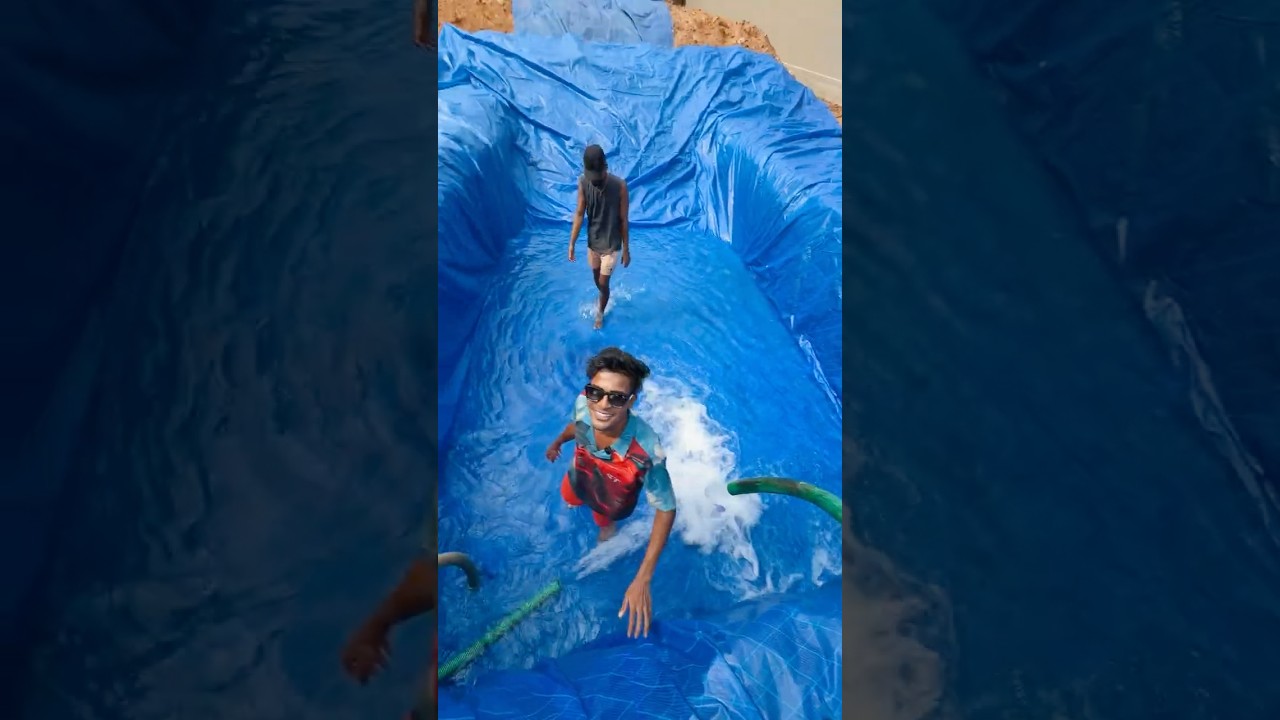 Home Made Swimming Pool 😍🌊 #shorts