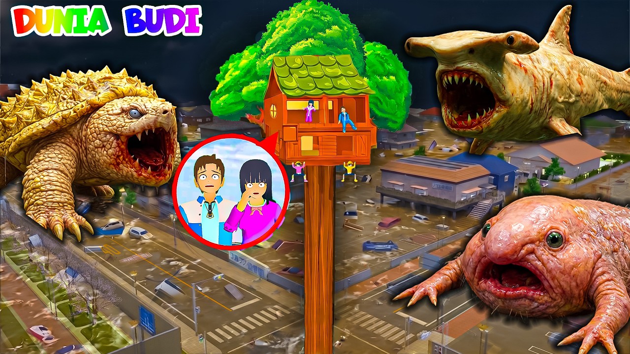 Yuta Mio Buat Rumah Pohon Paling Aman Dari PASUKAN MONSTER IKAN TERJELEK Di Kota Sakura😱