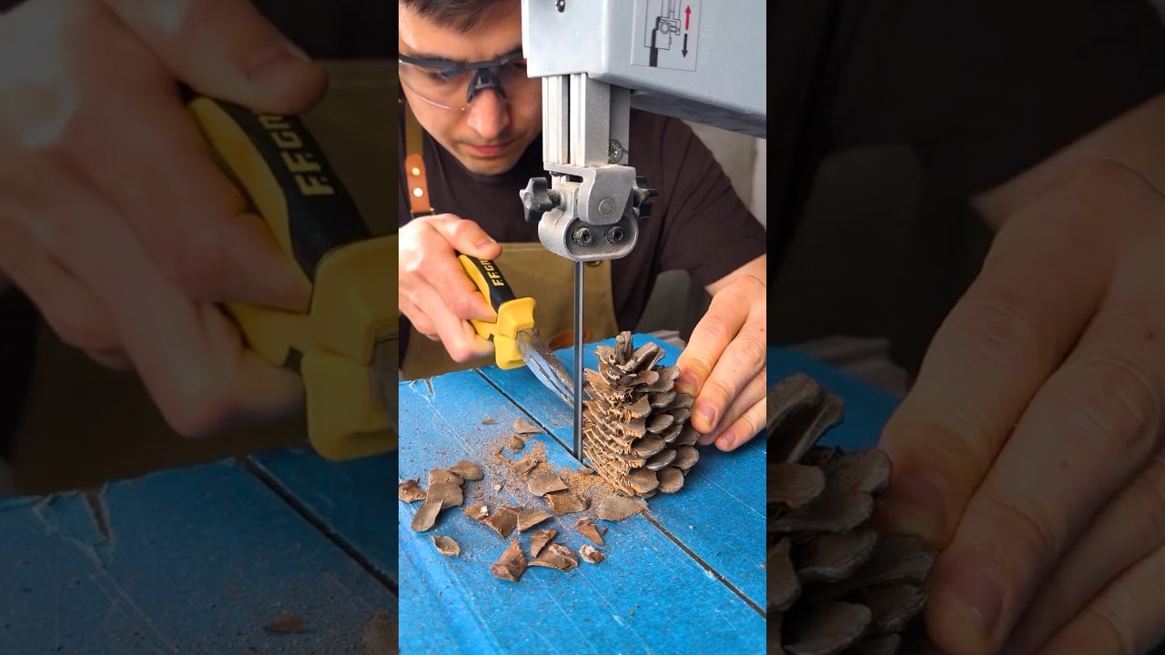 DIY Epoxy Resin Cutting Board with Pine Cones