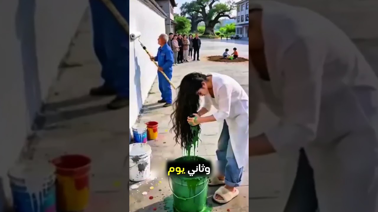 الجد يرسم مع حفيدته بطريقة مميزة! ❤️