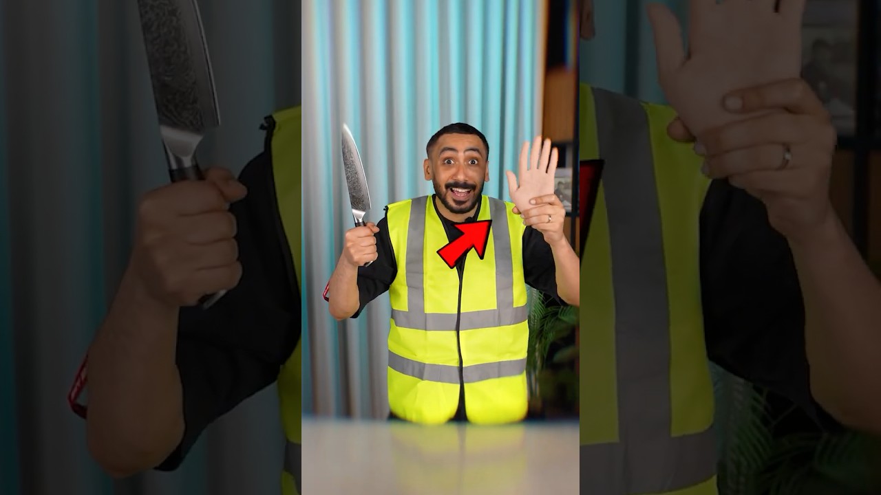 اقوى سكينة بالعالم ضد يد انسان!🔪🤚🏼
