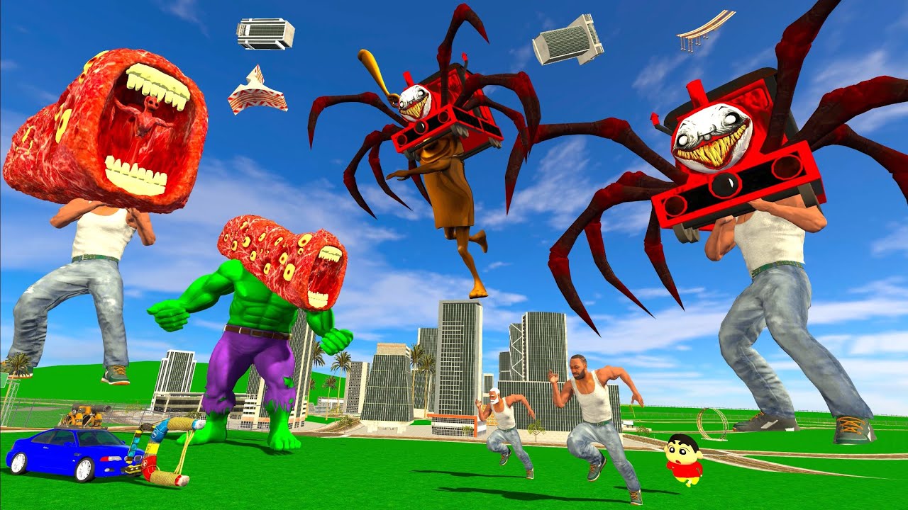 Franklin Save Little Train Eater From Monster Cho Cho Charles Franklin In Indian Bike Driving 3D: