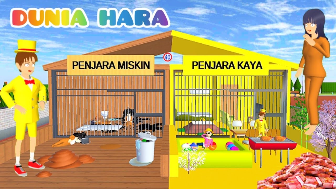 Yuta Penjara Kaya VS Mio Penjara Miskin 😱 | Yuta Kaya Sombong Bandel | Dunia Hara Sakura